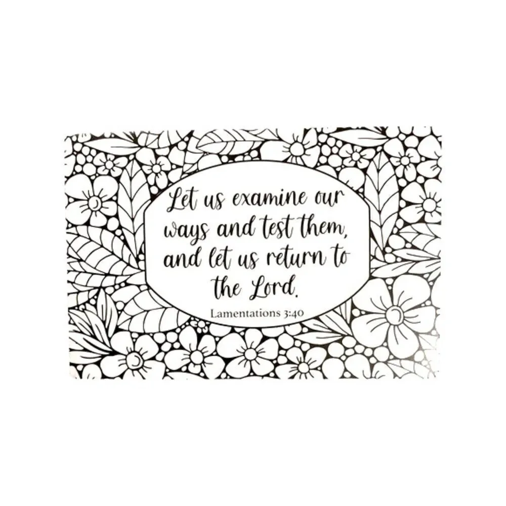 CrownJewlz Adult Coloring Floral Prayer & Scripture Cards (20 ct set)